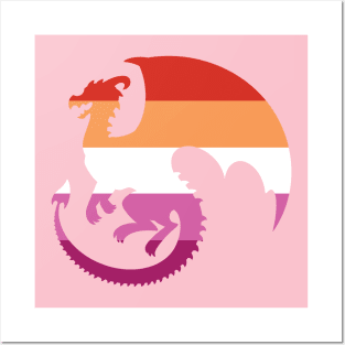 Pride Animals- Lesbian Dragon Posters and Art